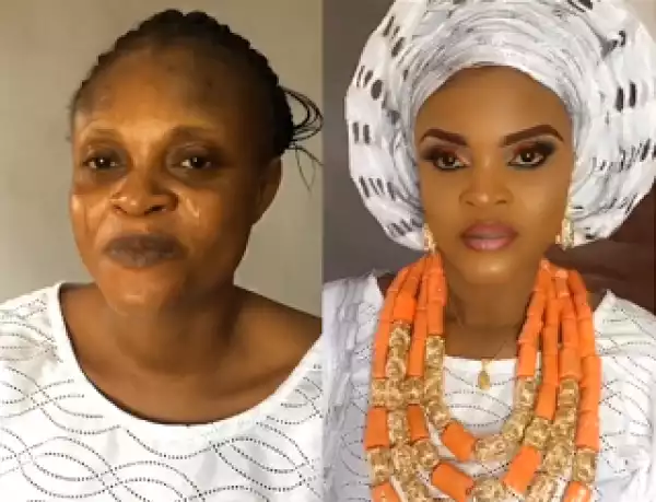 Amazing makeup transformation of the new Olori of Ikorodu land [what a wow]